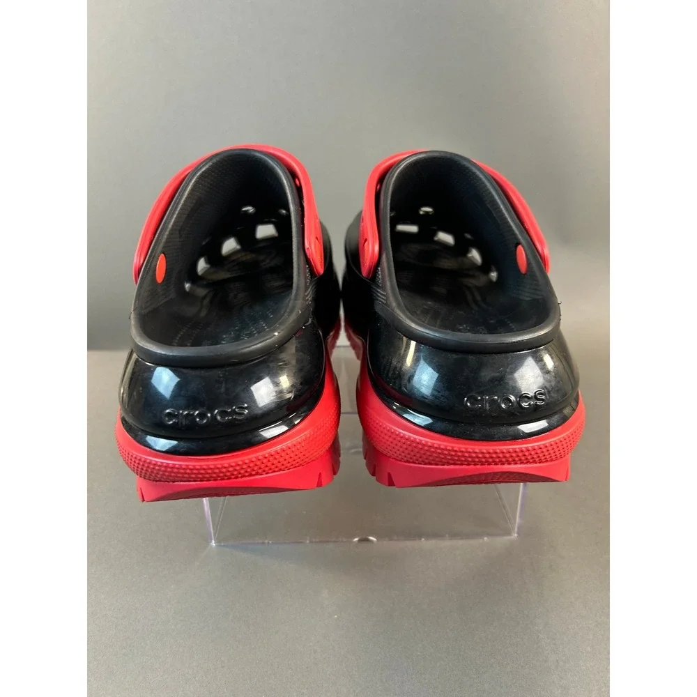 Crocs Classic Hiker Clog Black Red Platform Sandals Mens 8 Womens 10 206772-060
